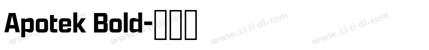 Apotek Bold字体转换